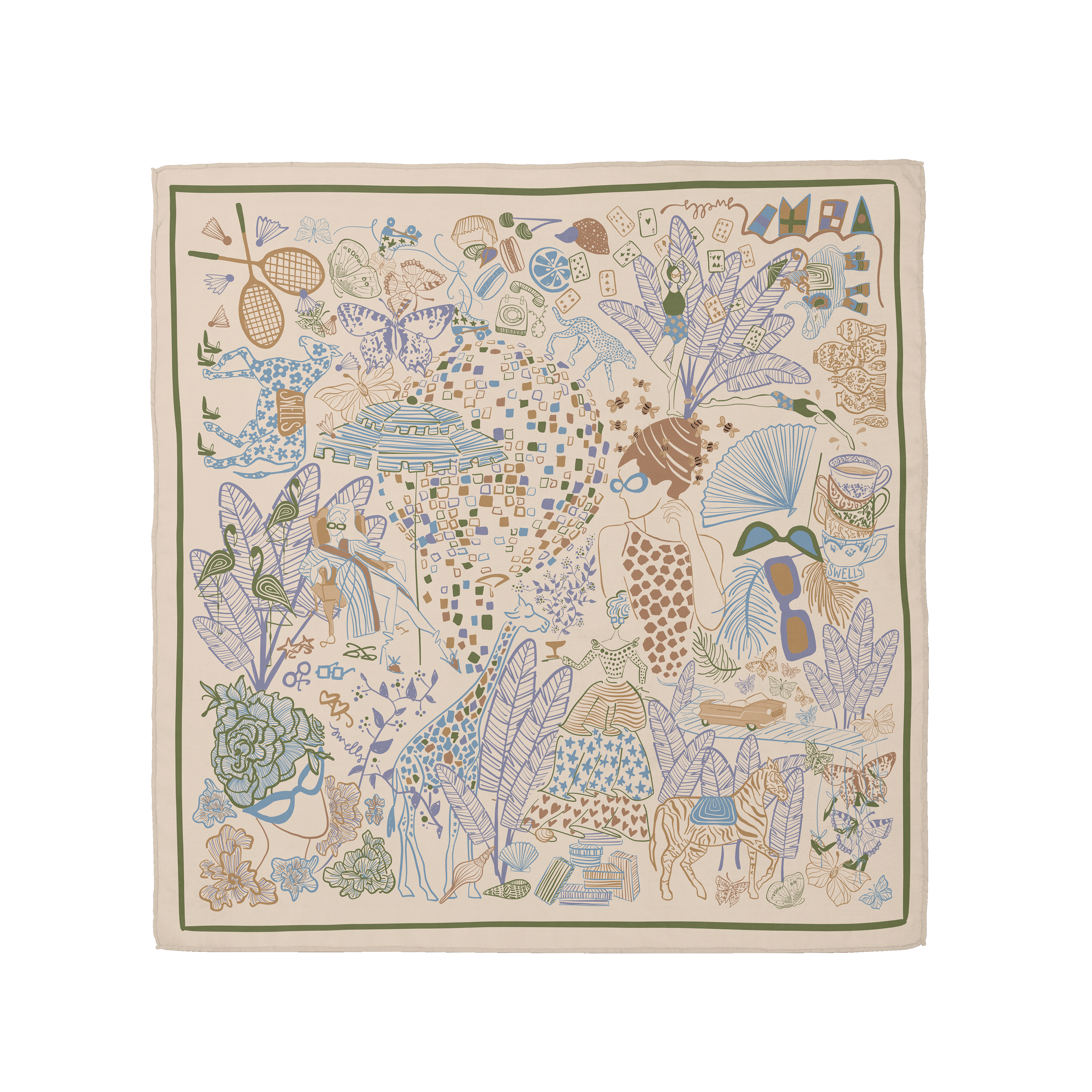 トップス Scallop embroidery scarf venica Provence Scarf – swells
