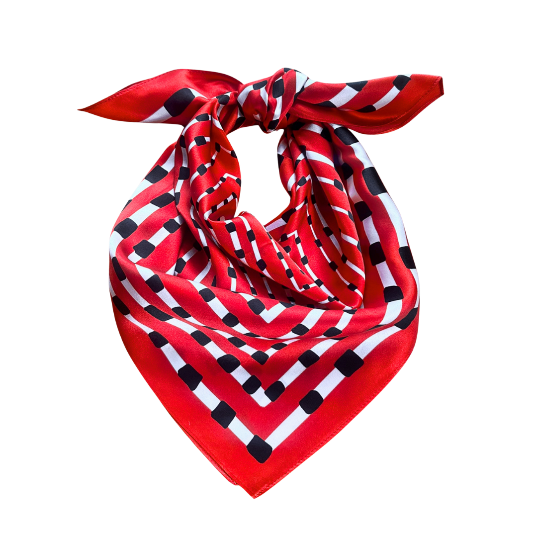 Red + Black Scarf
