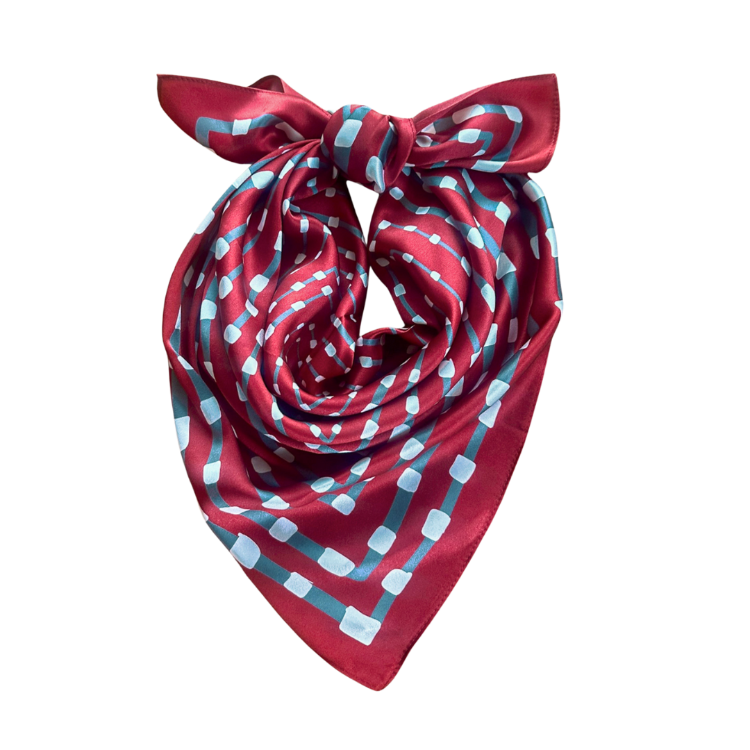 Crimson + Grey Scarf