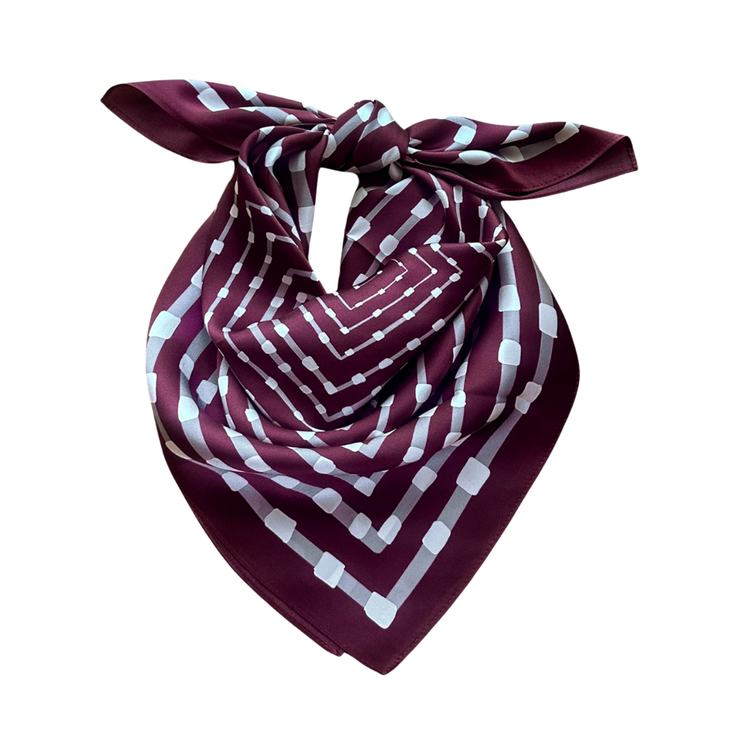 Maroon + Grey Scarf