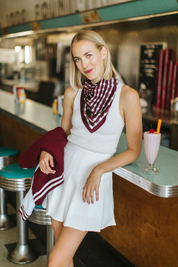 Maroon + Grey Scarf