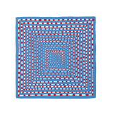 Powder Blue + Red Scarf