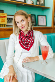 Crimson + Grey Scarf