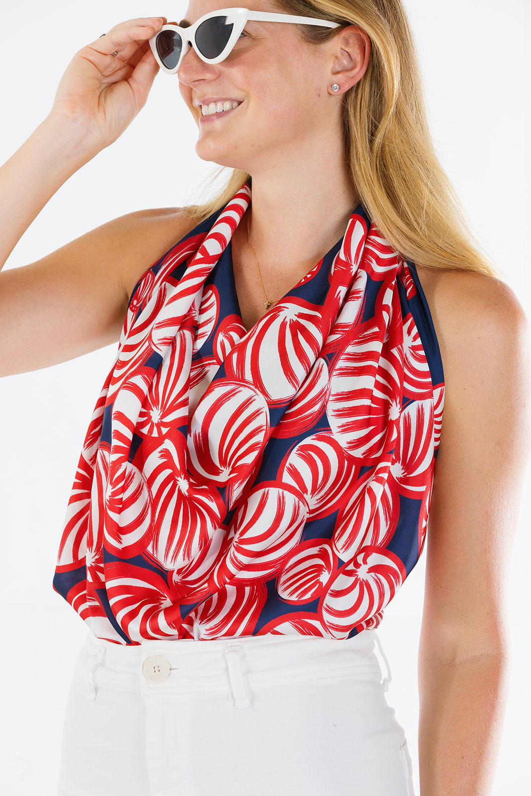 Navy + Red Gameday Scarf